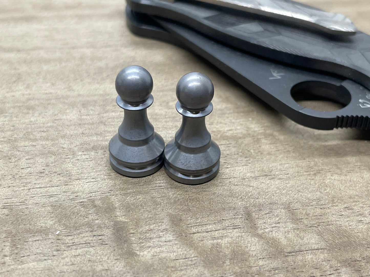 Dark Titanium Haptic-PAWN Haptic Slider Chess Pawn fidget Fridge magnet