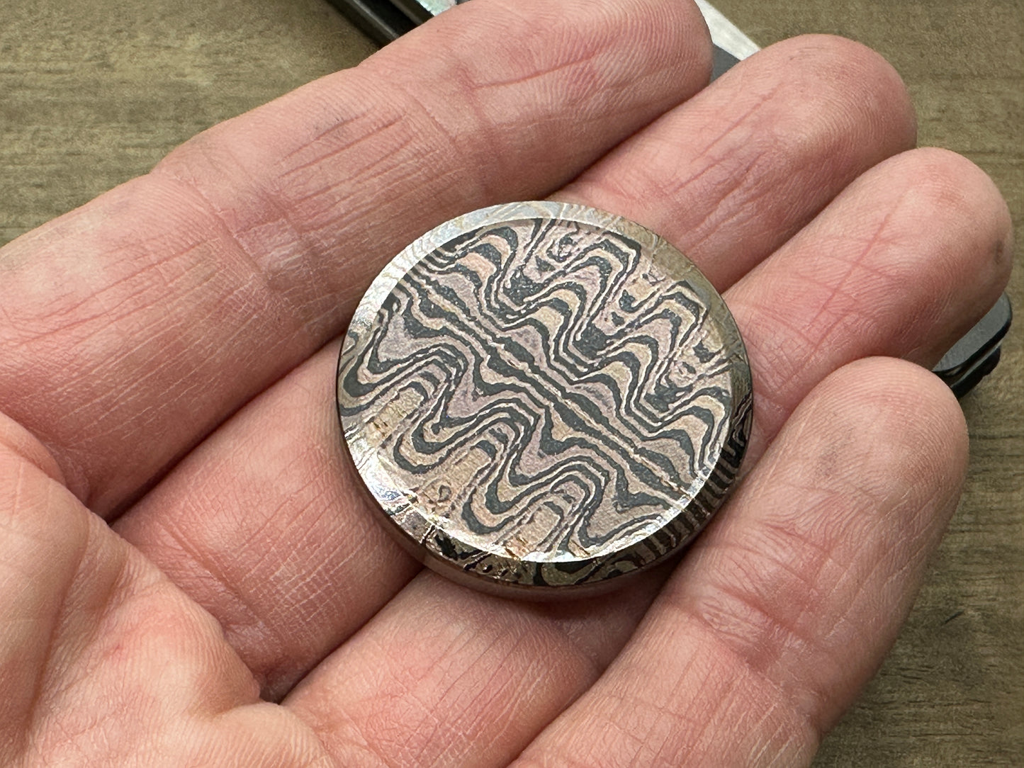 4 Sizes RIPPLE engraved Stainless Steel Worry Coin