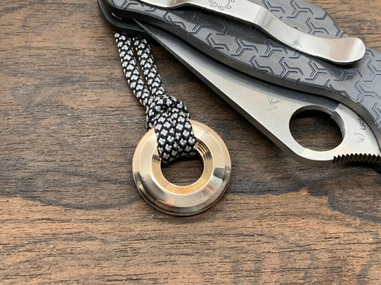 Polished Brass lanyard bead Paracord bead Dog tag