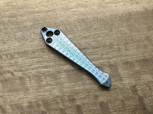 RIPPLE heat ano engraved Flamed Spidy Titanium CLIP for SHAMAN Spyderco