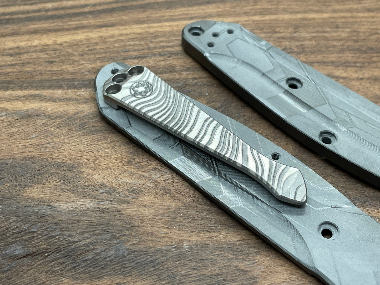 BESKAR engraved SPIDY Titanium CLIP for most Benchmade models