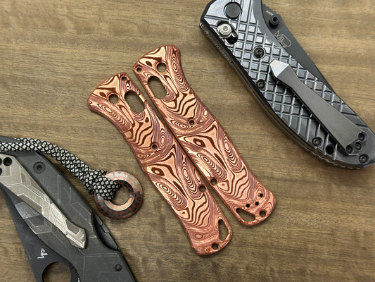 Dama FISH pattern engraved Copper Scales for Benchmade Bugout 535