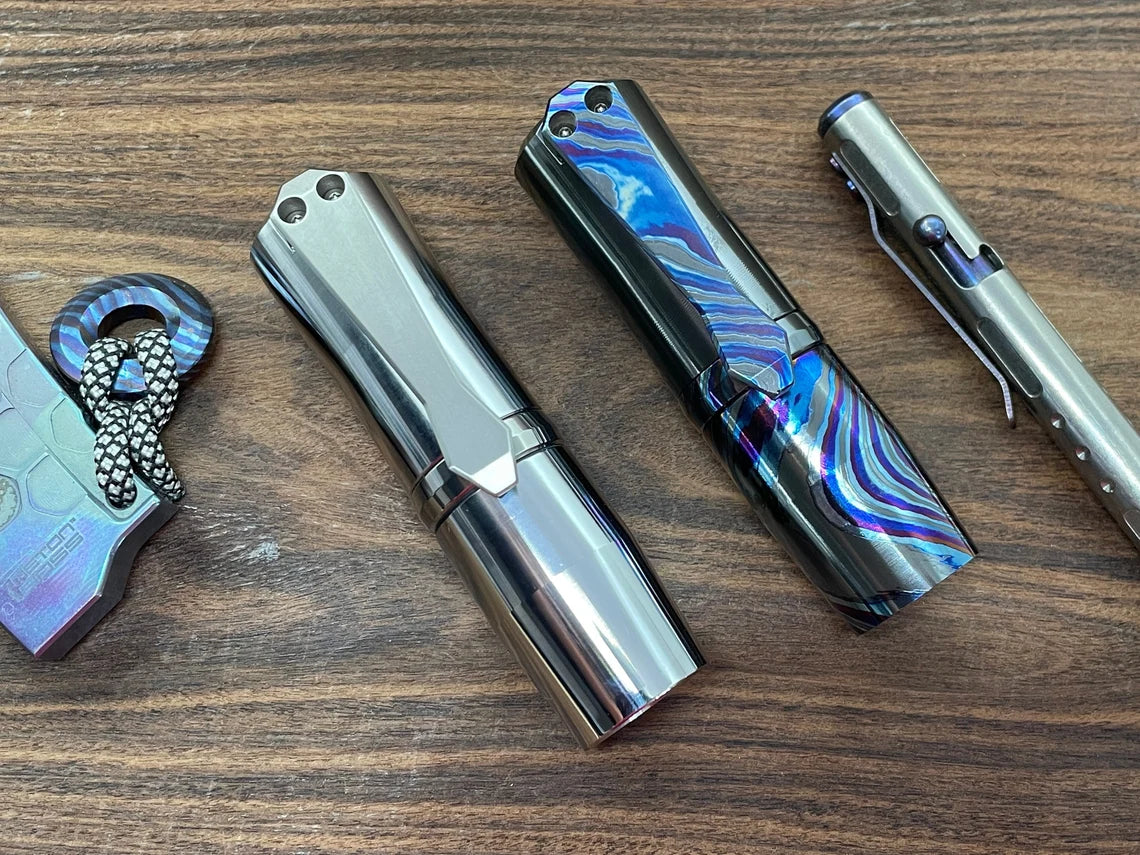 EDC FLASHLIGHT Polished Titanium Superconductor