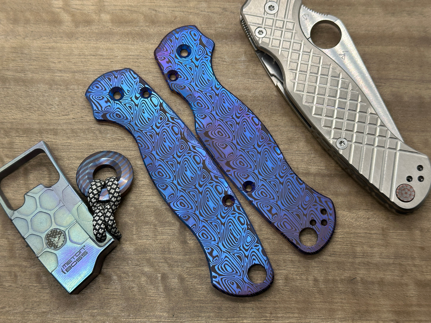 Dama AEGR Flamed Titanium scales for Spyderco Paramilitary 2 PM2