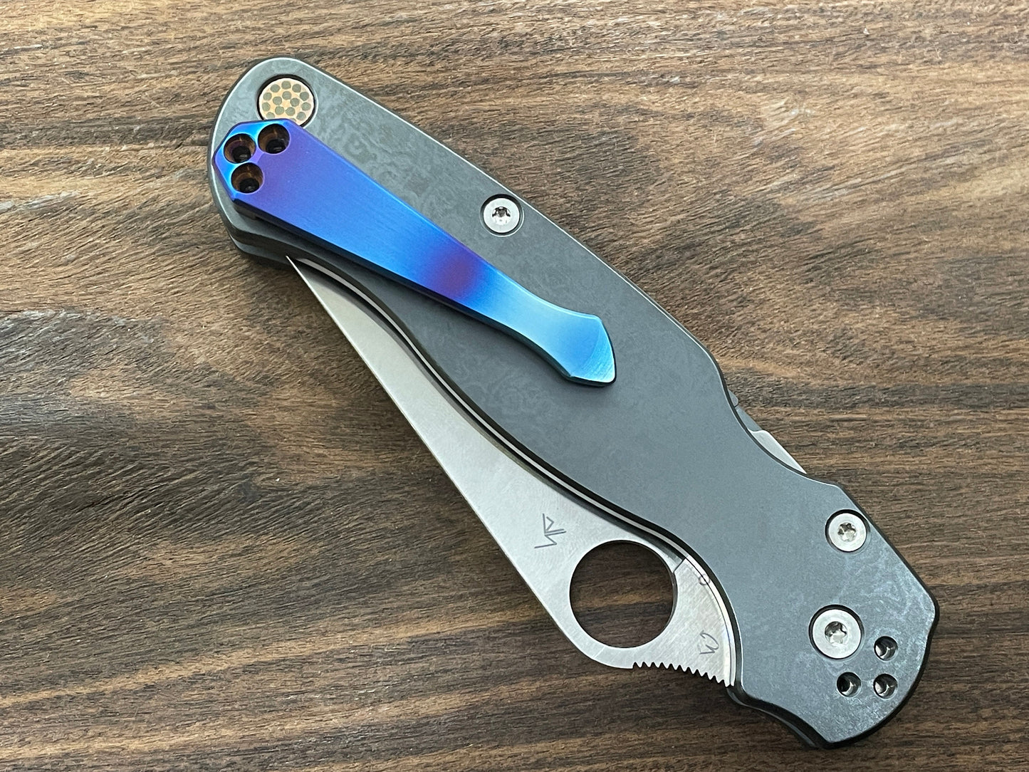 Flamed SPIDY Titanium CLIP for most Spyderco models