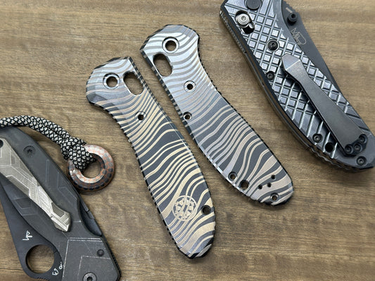 Black BESKAR Mandalorian Titanium Scales for Benchmade GRIPTILIAN 551 & 550