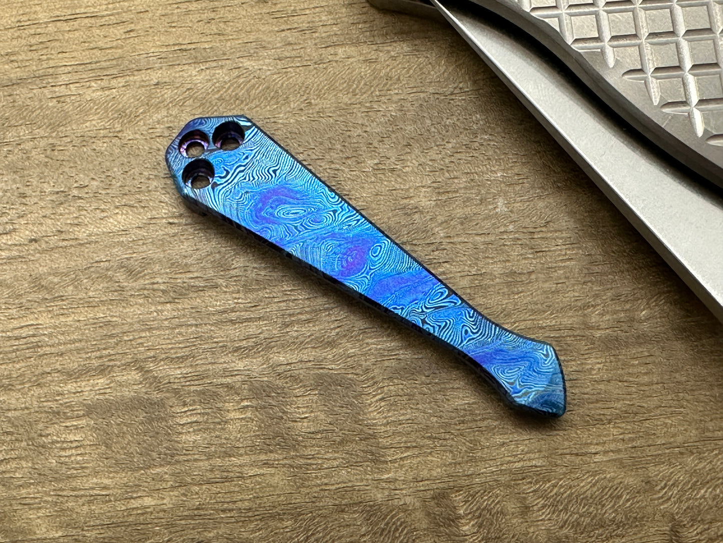 Dama TWIST Flamed Spidy Titanium CLIP for most Spyderco models