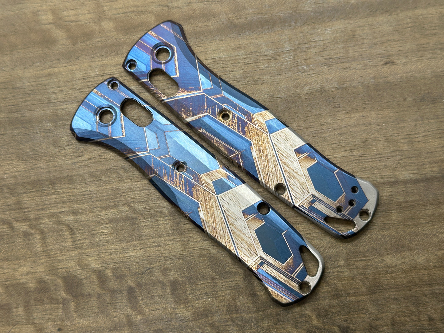 Dark FALCON heat ano Titanium Scales for Benchmade Bugout 535