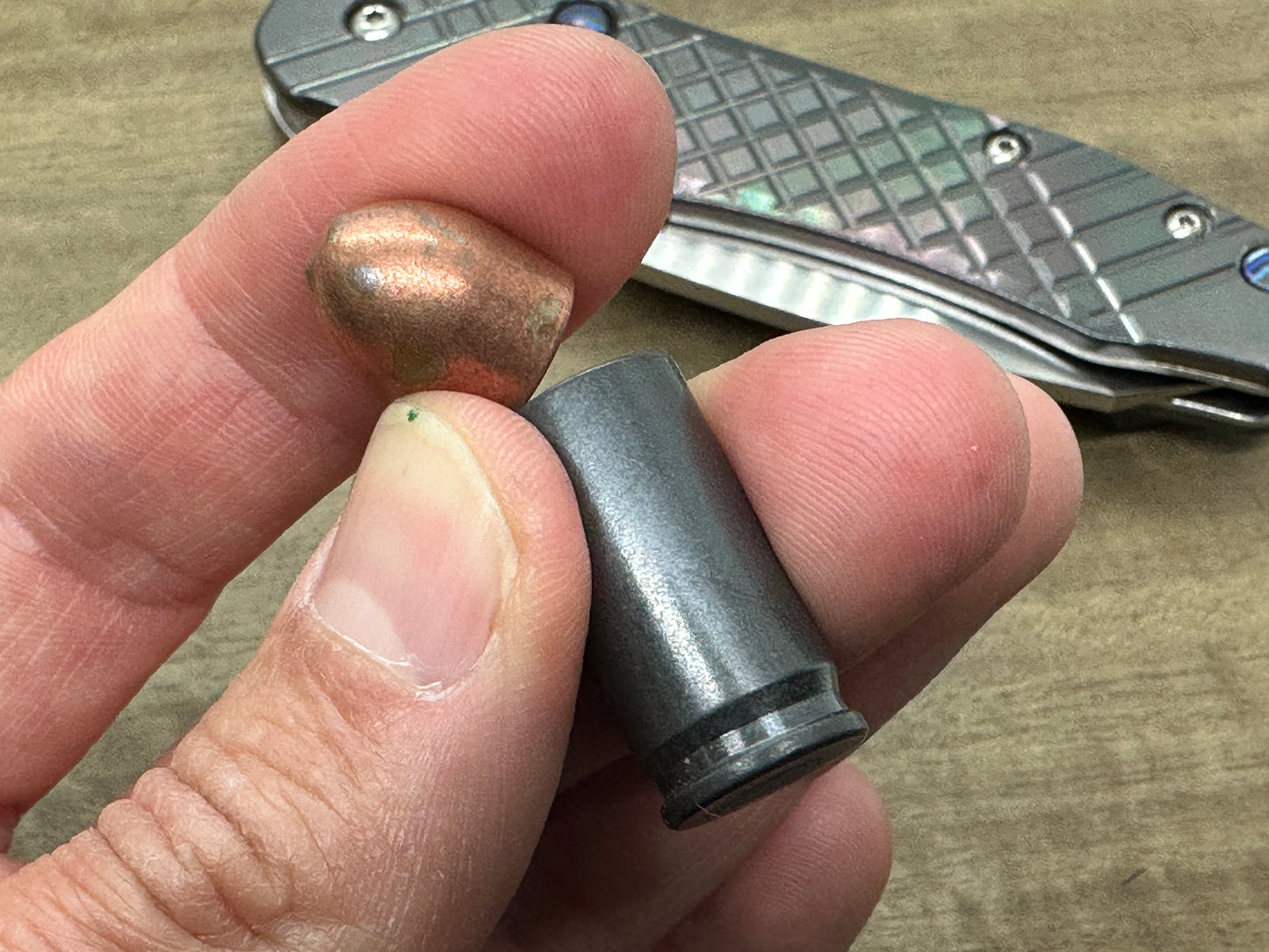 Zirconium - Copper HAPTIC-BULLET Haptic Slider fidget Fridge magnet