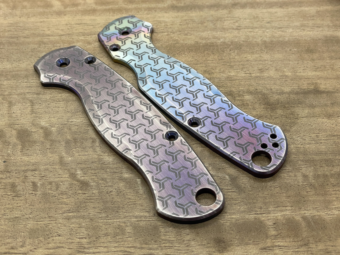 TURBO Flamed Titanium scales for Spyderco Paramilitary 2 PM2