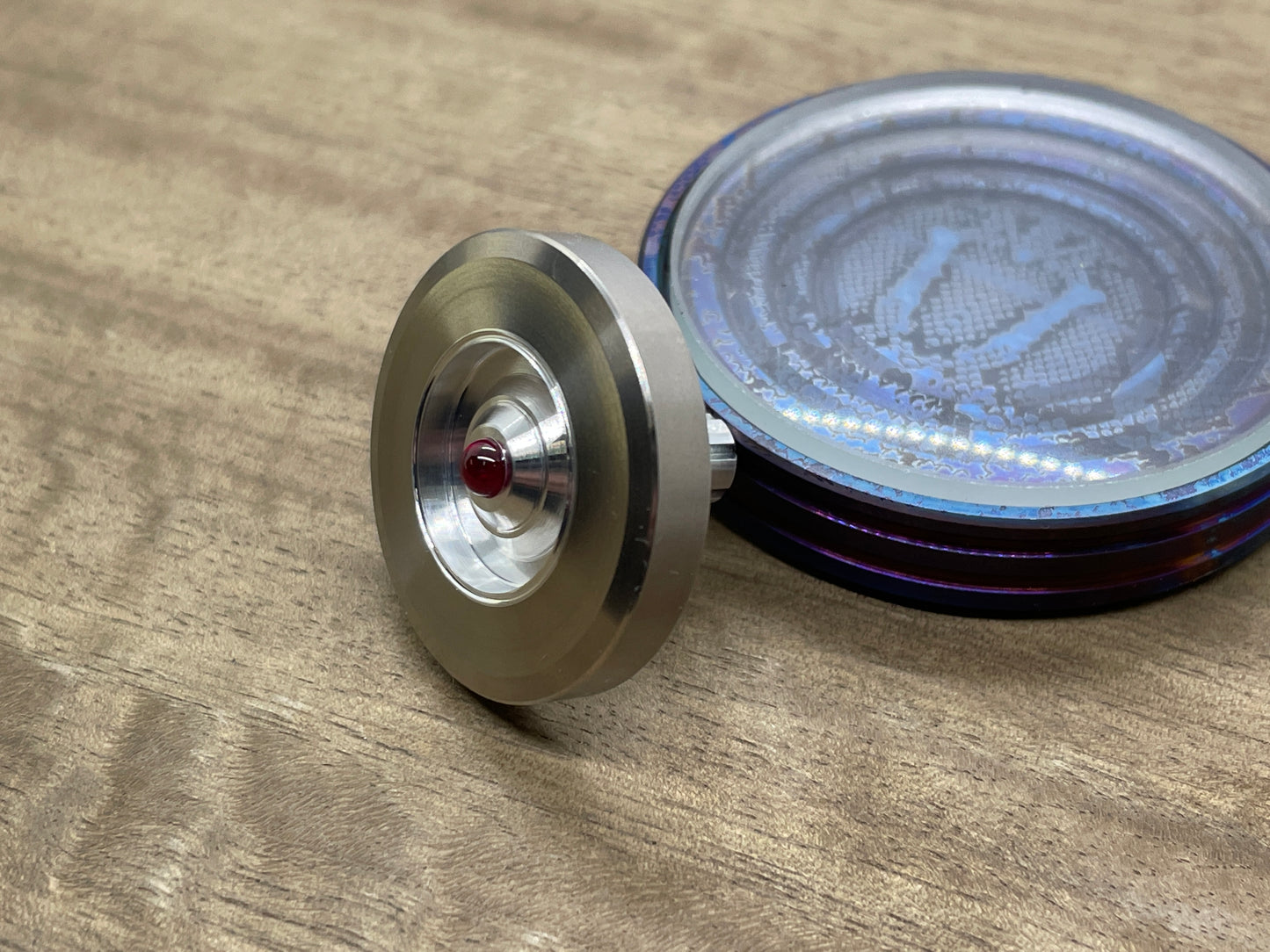 GROOVED Titanium Spinning Top PERFORMER - Alu Aerospace stem