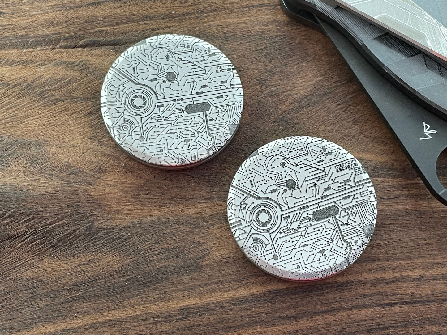 CIRCUIT Board HAPTIC Coins CLICKY Stainless Steel Haptic Slider Fidget