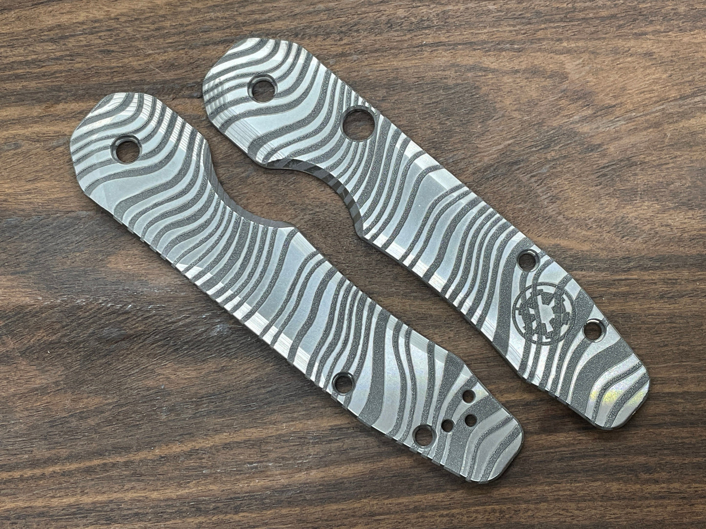 BESKAR Mandalorian Titanium Scales for Spyderco SMOCK