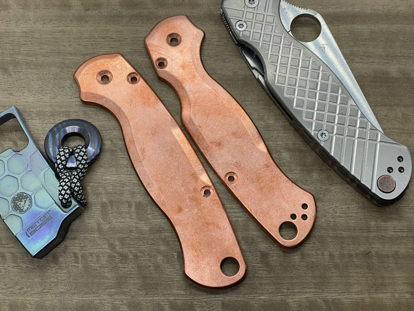 Tumbled Copper scales for Spyderco Paramilitary 2 PM2