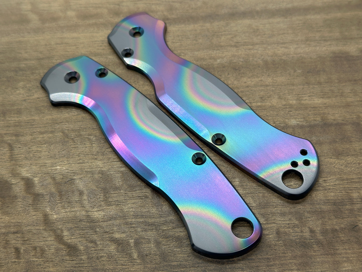 Oil Slick v2 Zirconium scales for Spyderco Paramilitary 2 PM2