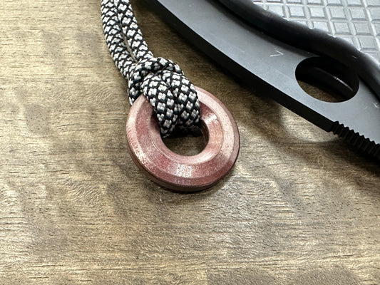 Tumbled Dark Copper lanyard bead Paracord bead Dog tag