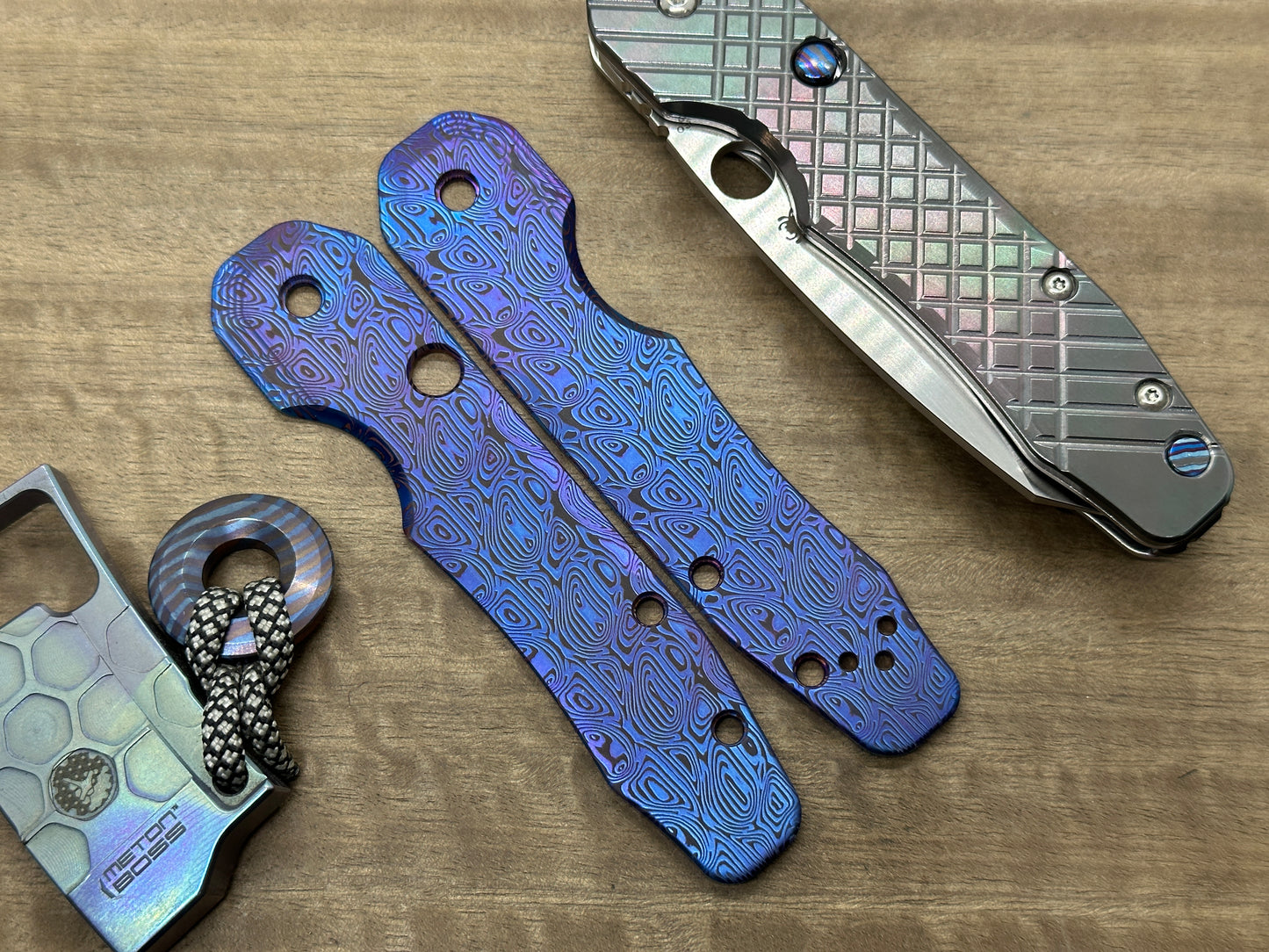 Dama AEGR Flamed Titanium Scales for Spyderco SMOCK