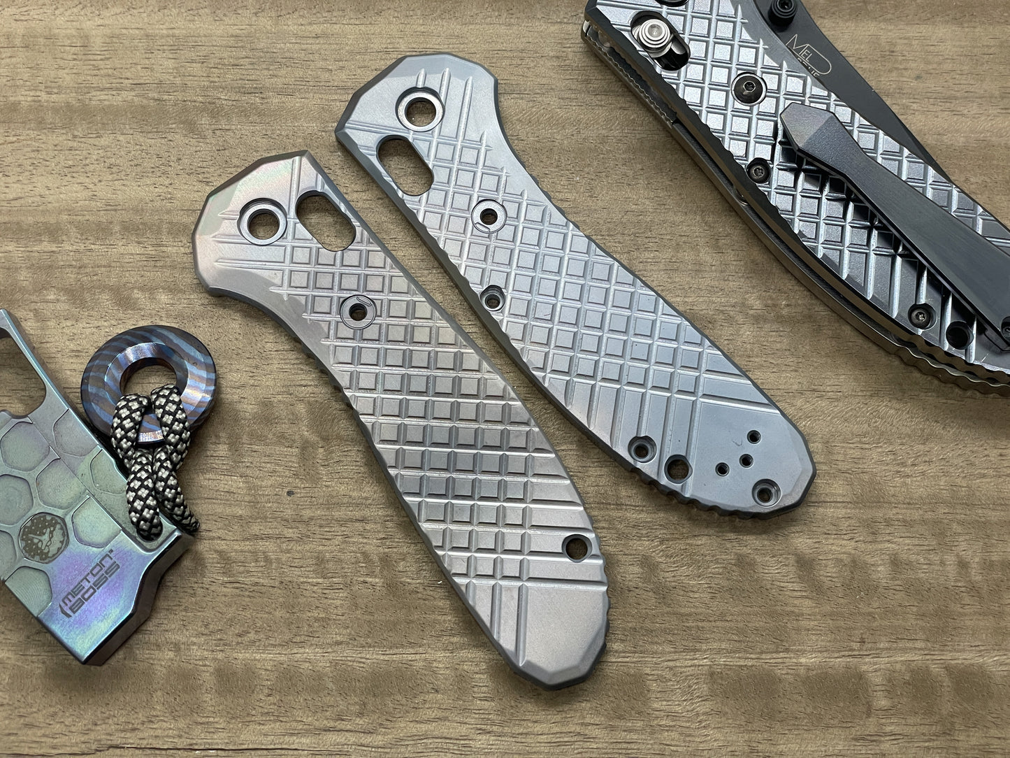 Dark-Ti FRAG milled Titanium Scales for Benchmade GRIPTILIAN 551 & 550