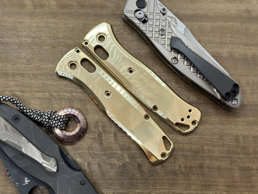 Polished Brass Scales for Benchmade Bugout 535