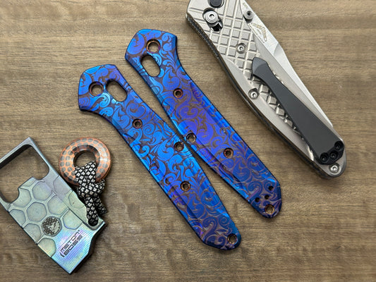 Flamed VICTORIA Titanium Scales for Benchmade 940 Osborne