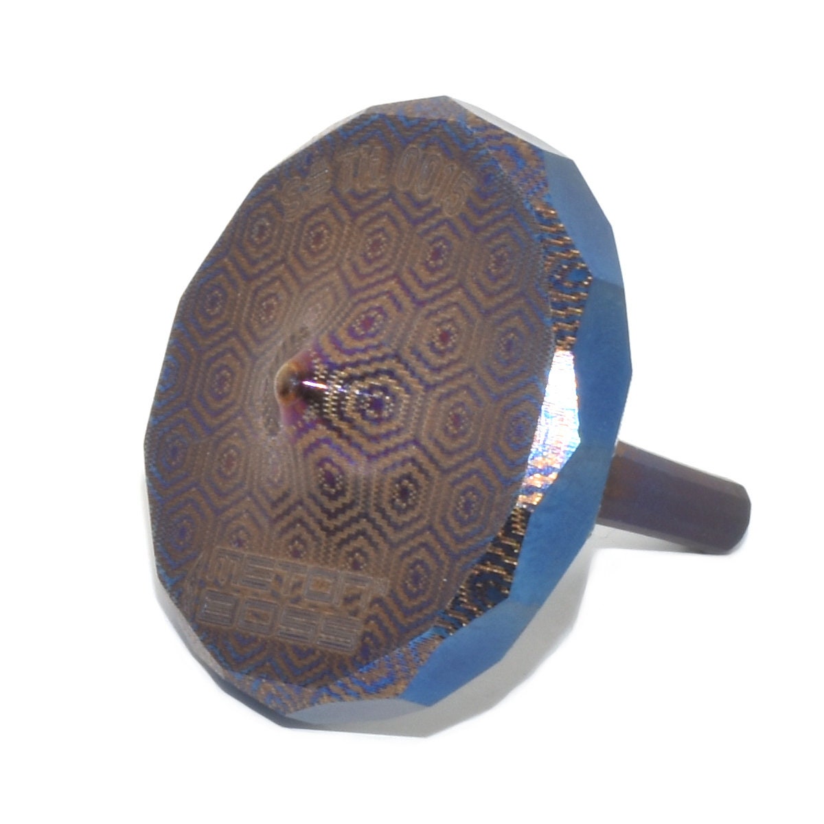 Flamed Dama-ROSES pattern engraved Titanium Spinning Top