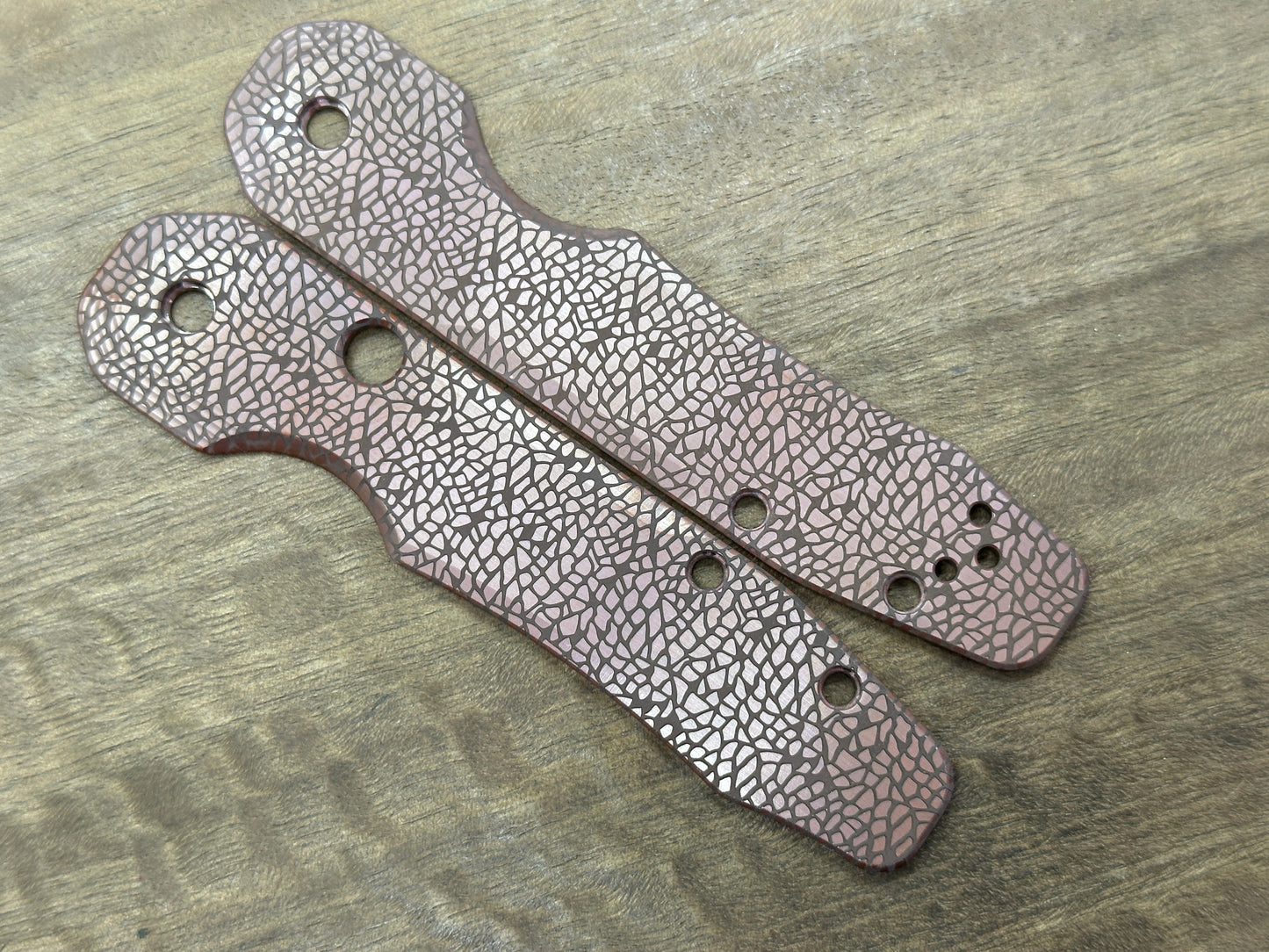 Dark NEBULA Copper Scales for Spyderco SMOCK