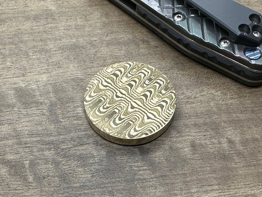 3 Sizes RIPPLE engraved Brass Worry Coin