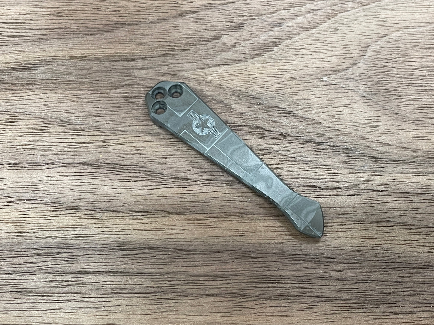 P40 Riveted Airplane Zirconium Spidy CLIP for most Spyderco models