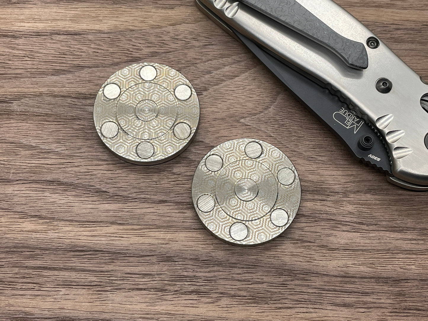 BLACK HAPTIC Coins CLICKY Stainless Steel Haptic Slider Fidget