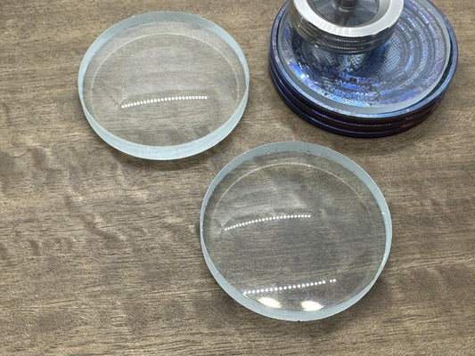 Two 50mm Concave Lenses for Spinning Tops & Coins