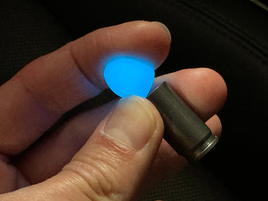 SKY-BLUE TurboGlow Dark Titanium Haptic-BULLET Haptic Slider Fridge magnet