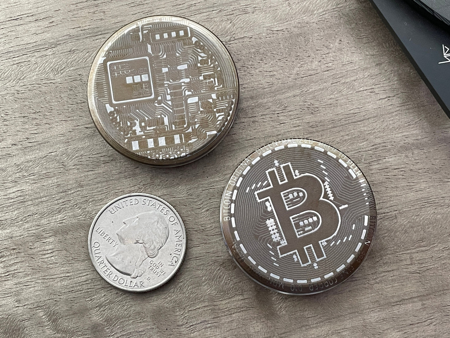 BITCOIN HAPTIC Coins CLICKY Stainless Steel Haptic Slider Fidget