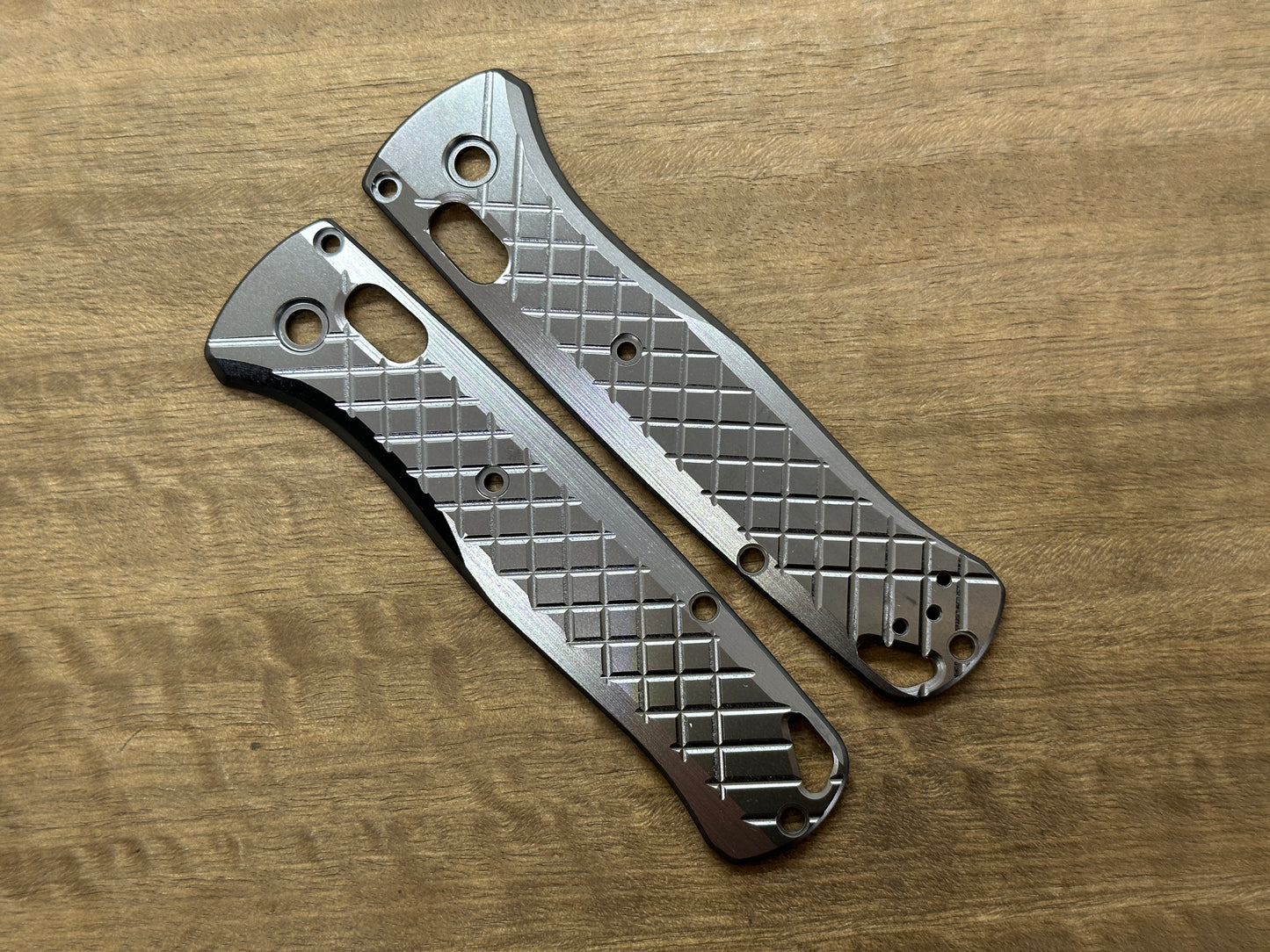 Black engraved FRAG cnc milled Titanium Scales for Benchmade Bugout 535