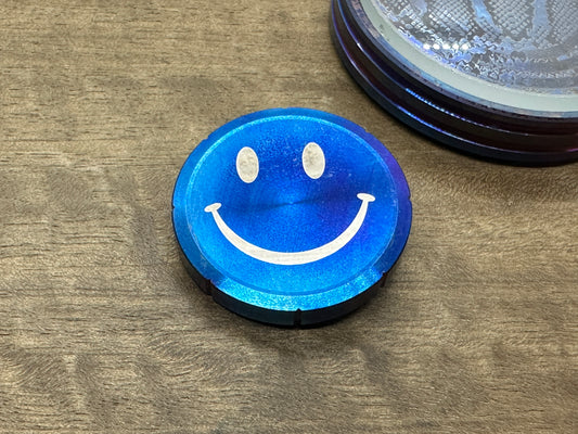 Smiley - Sad (Yes No Decision maker) Flamed Titanium Spinning Worry Coin