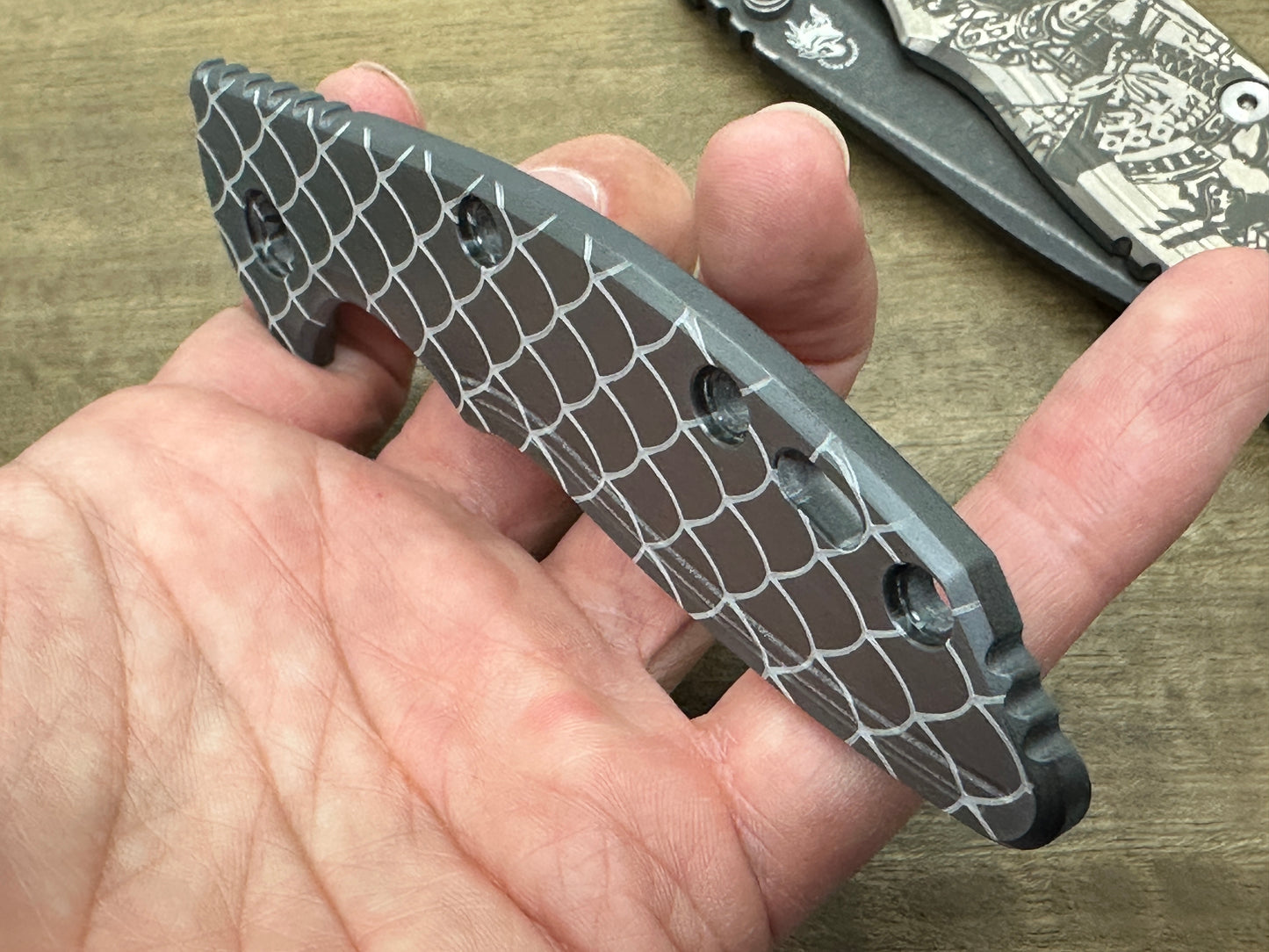 DRAGONSKIN engraved Black Zirconium scale for XM-18 3.5 HINDERER