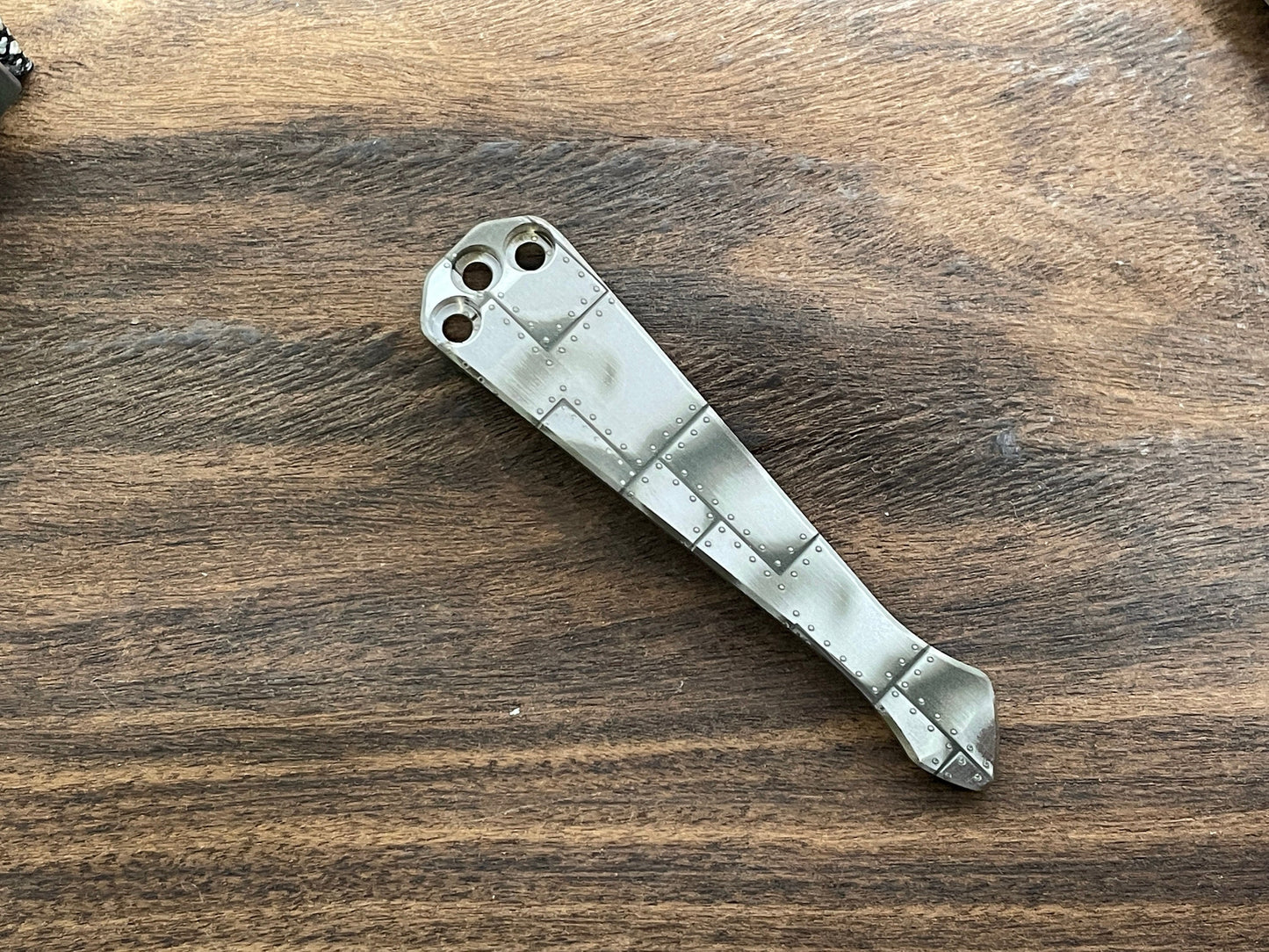 RIVETED Airplane engraved SPIDY Titanium CLIP for most Benchmade models