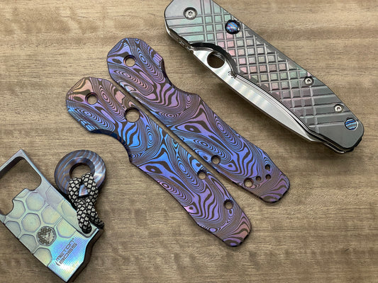 Dama FISH Flamed Titanium Scales for Spyderco SMOCK