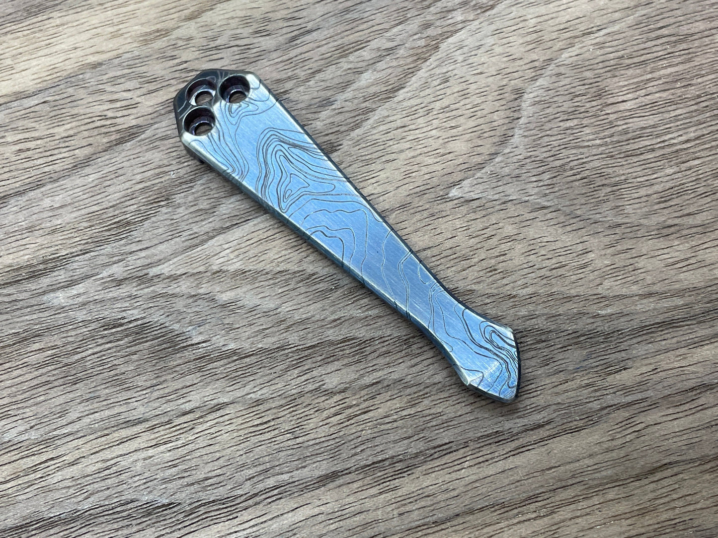 TOPO Blue Ano Brushed SPIDY Titanium CLIP for most Spyderco models