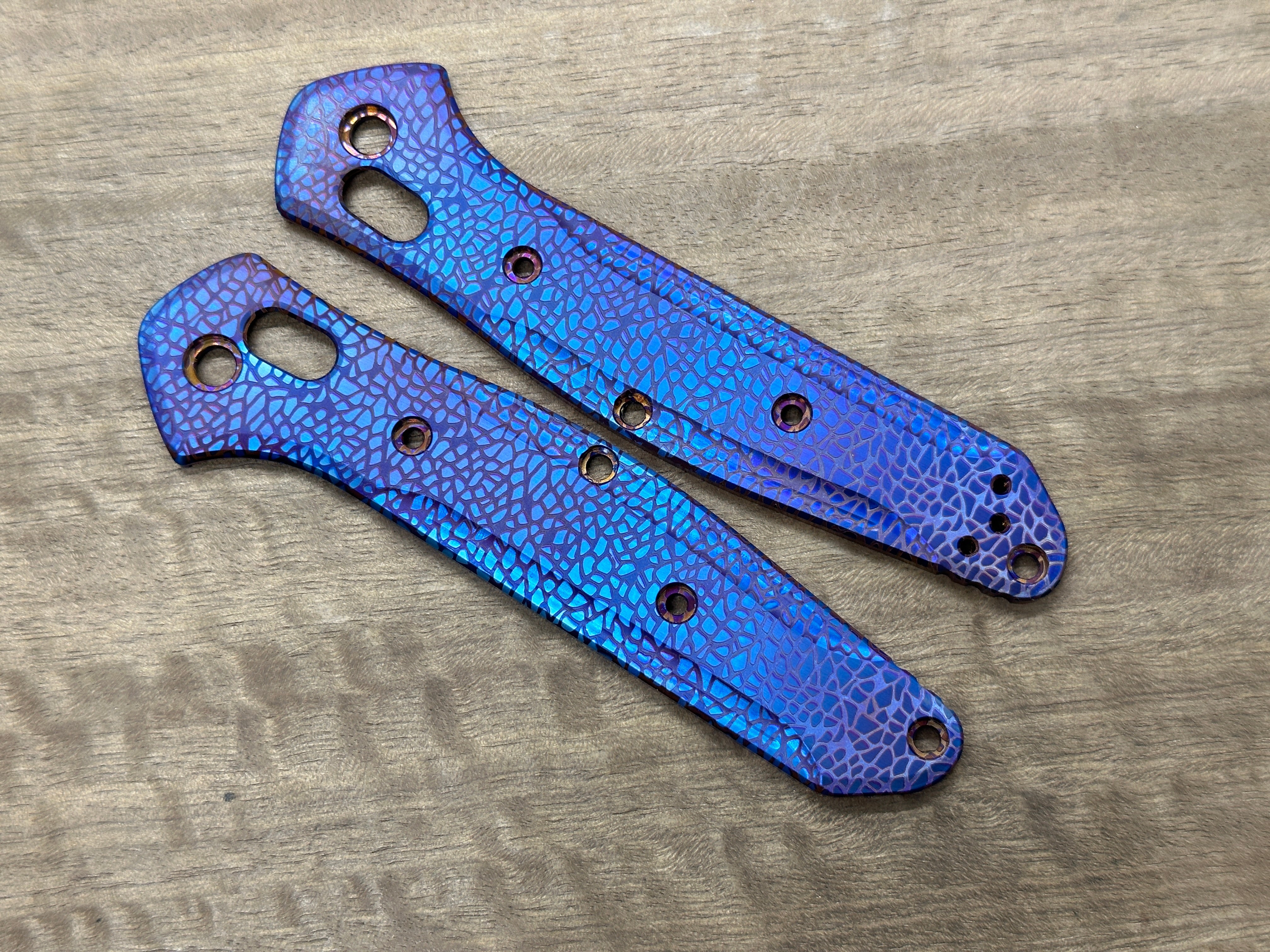 Flamed NEBULA Titanium Scales for Benchmade 940 Osborne