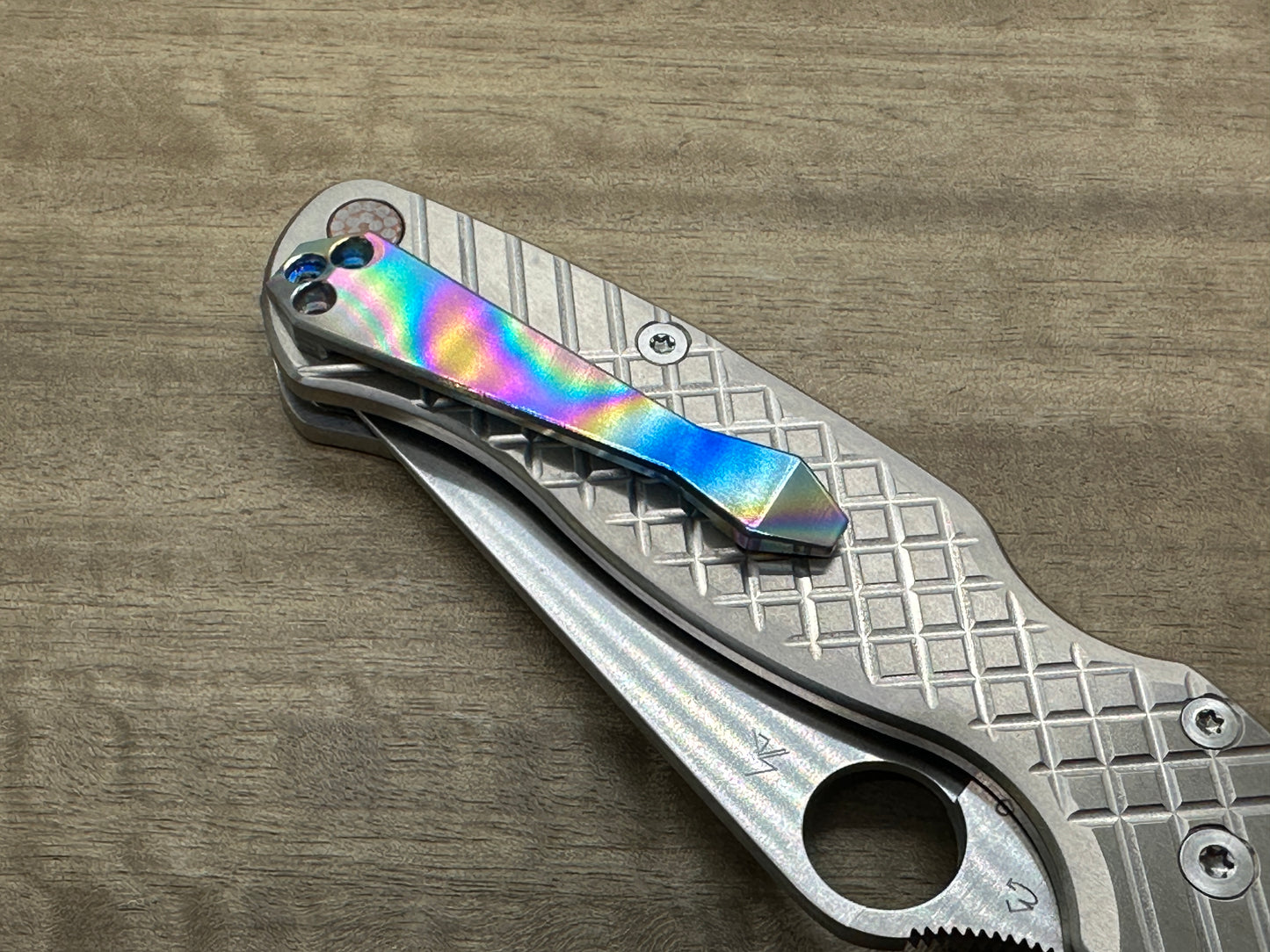 OIL Slick Dmd Titanium CLIP for most Spyderco models