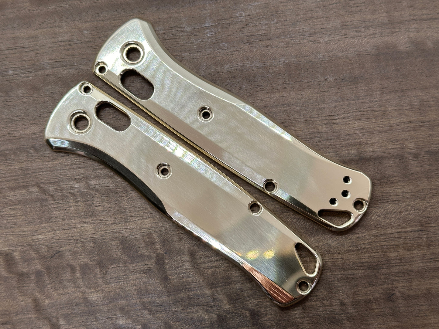 Polished Brass Scales for Benchmade Bugout 535