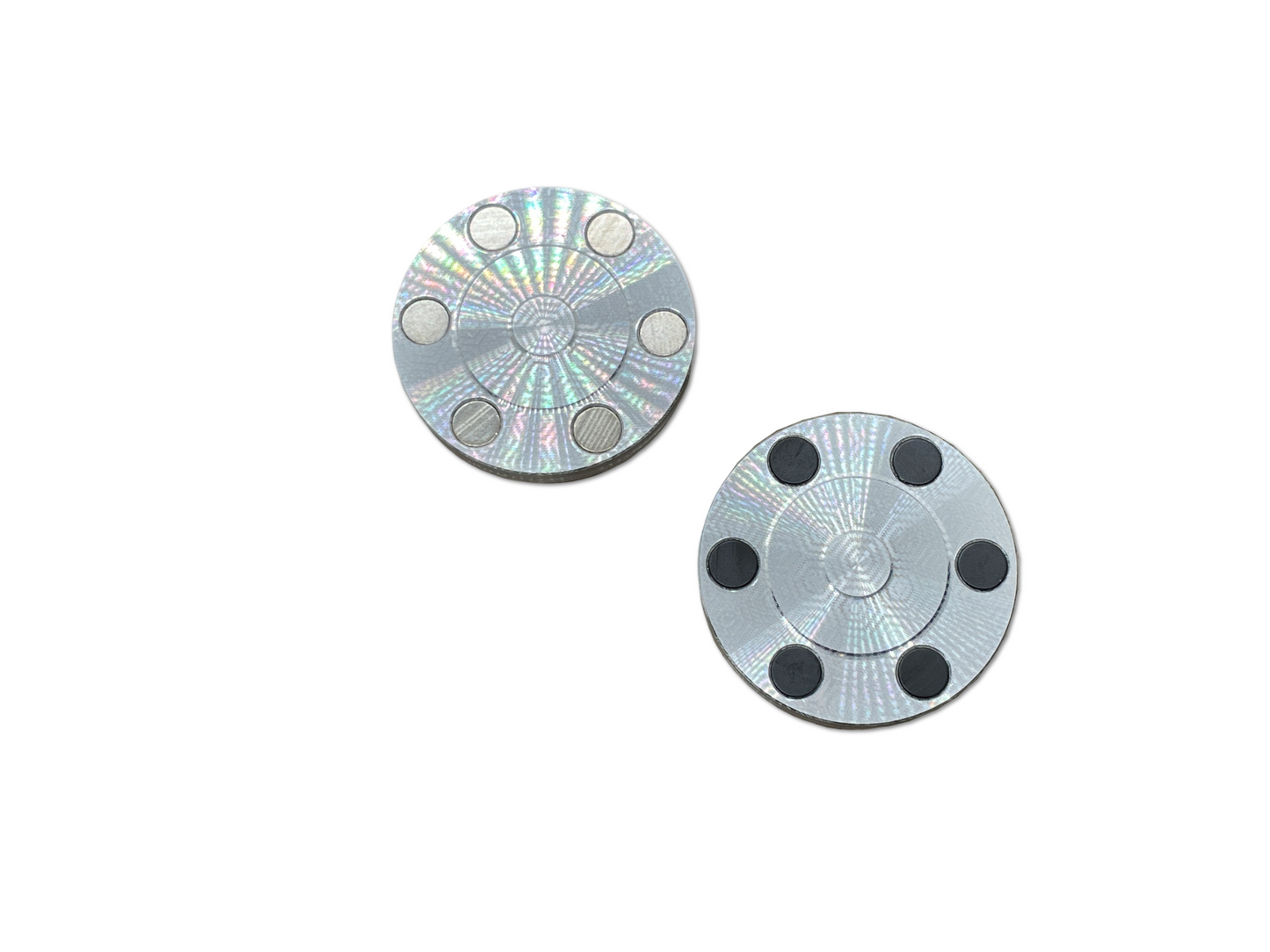 GROOVED Aluminum CLICKY Haptic Coins Fidget
