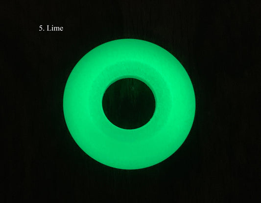 LIME TurboGlow in the Dark lanyard bead Keychain Paracord bead Dog tag