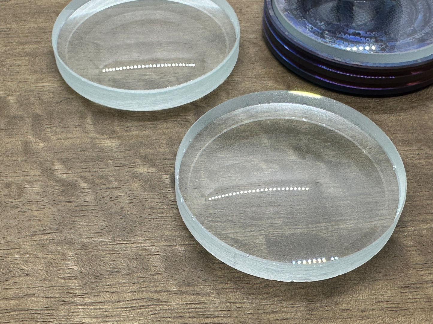 Two 50mm Concave Lenses for Spinning Tops & Coins