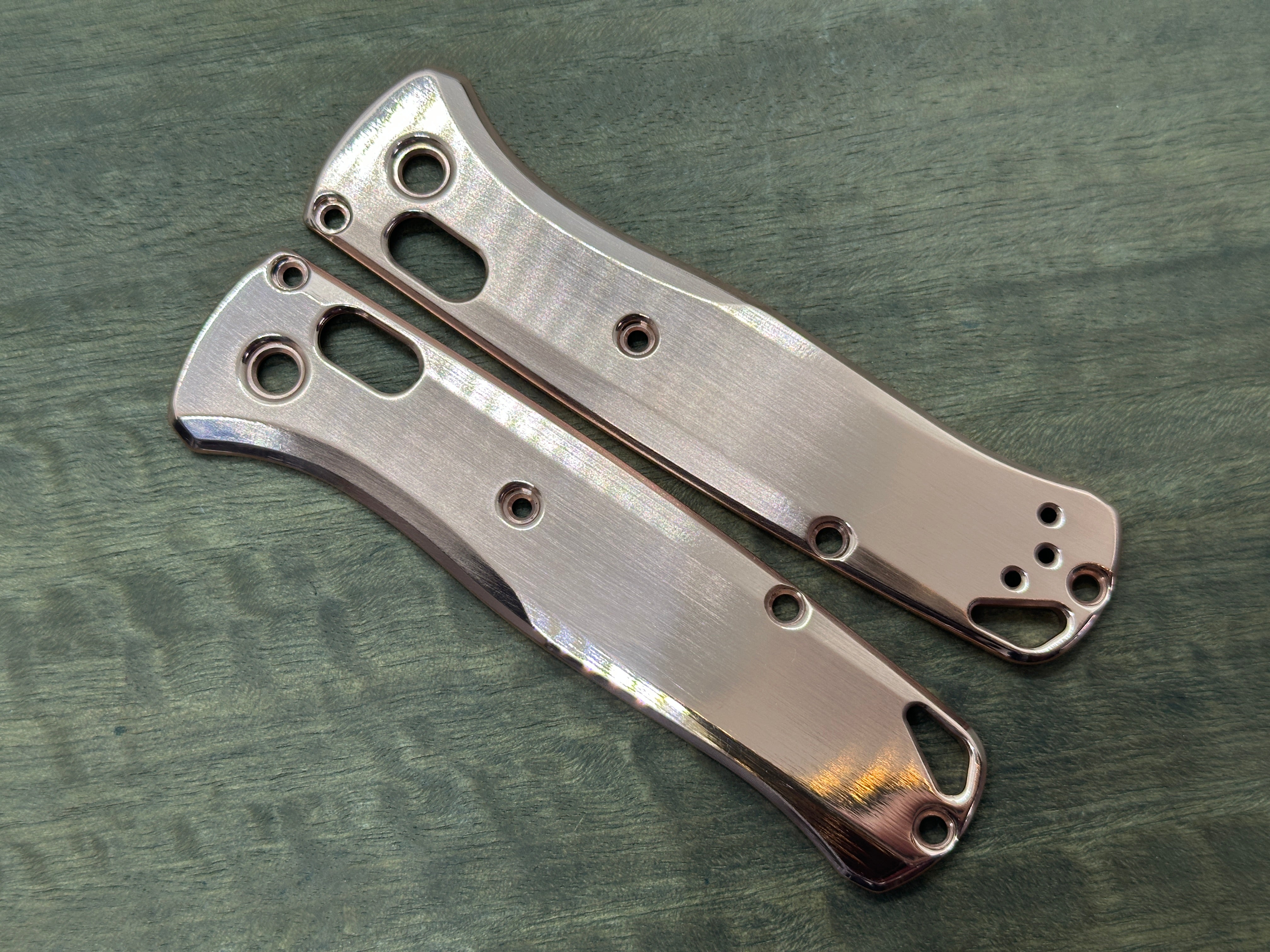 Polished Copper Scales for Benchmade Bugout 535