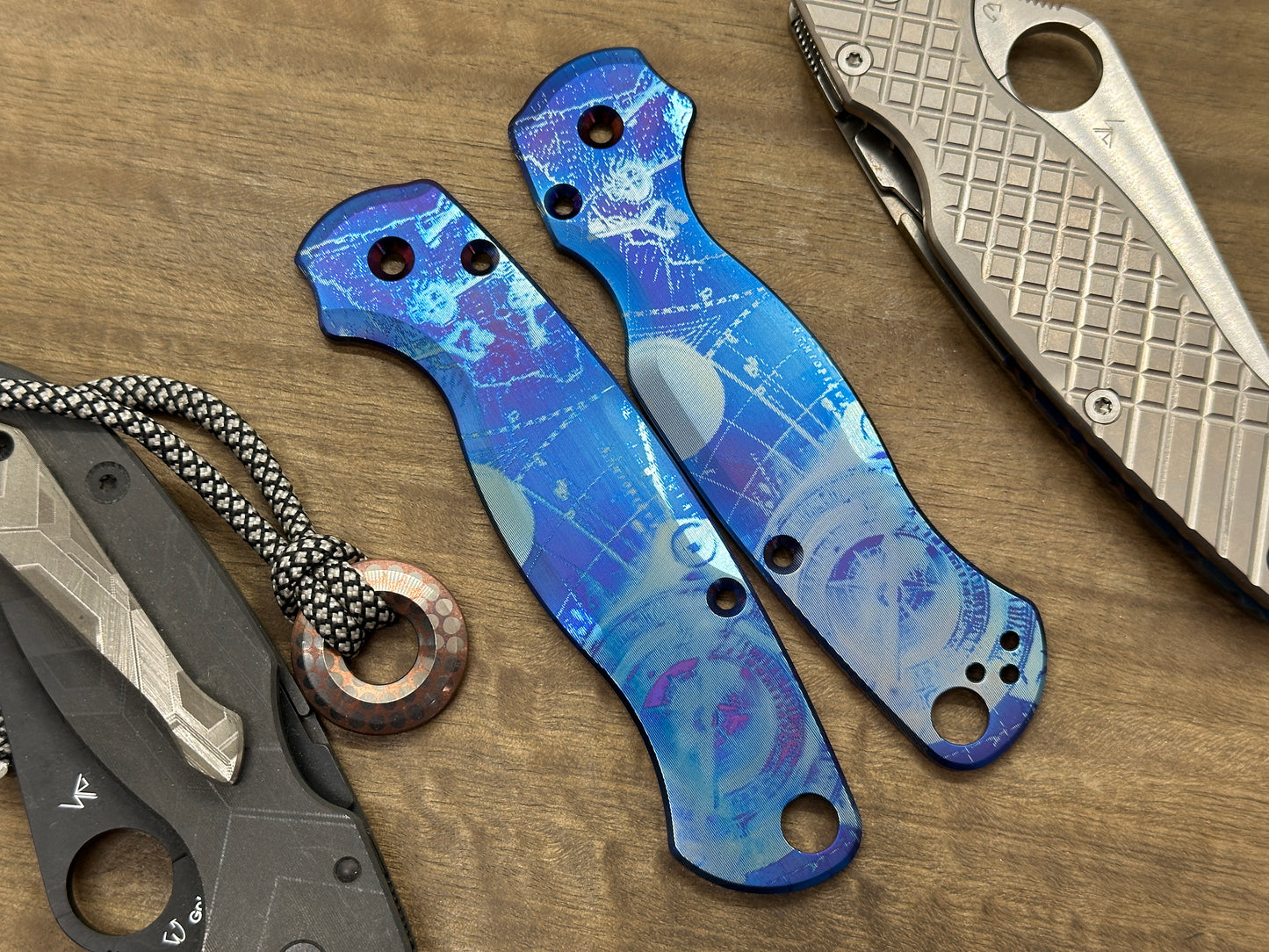 PIRATE Flamed Titanium scales for Spyderco Paramilitary 2 PM2