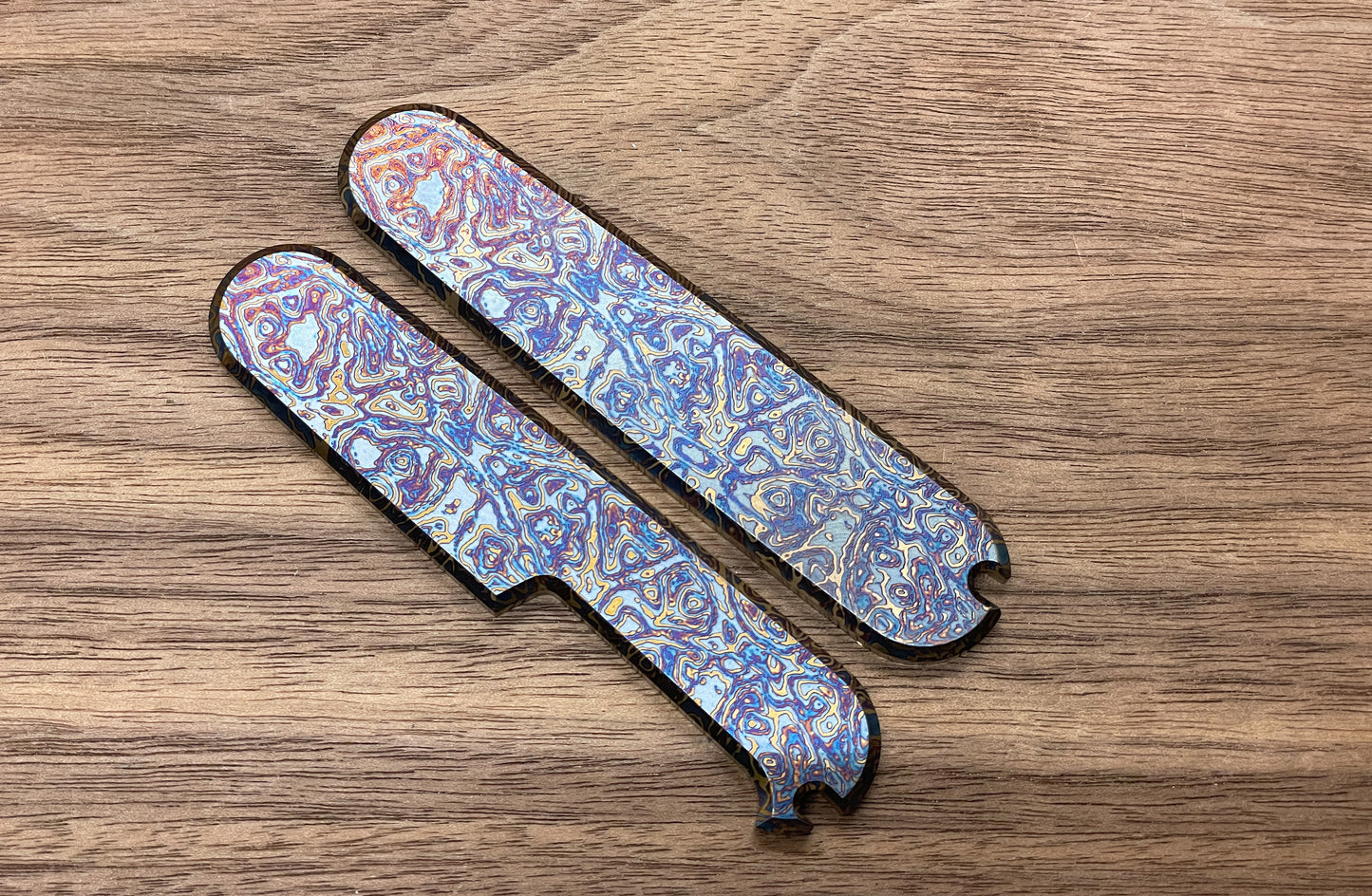 ALIEN Flamed 91mm Titanium Scales for Swiss Army SAK