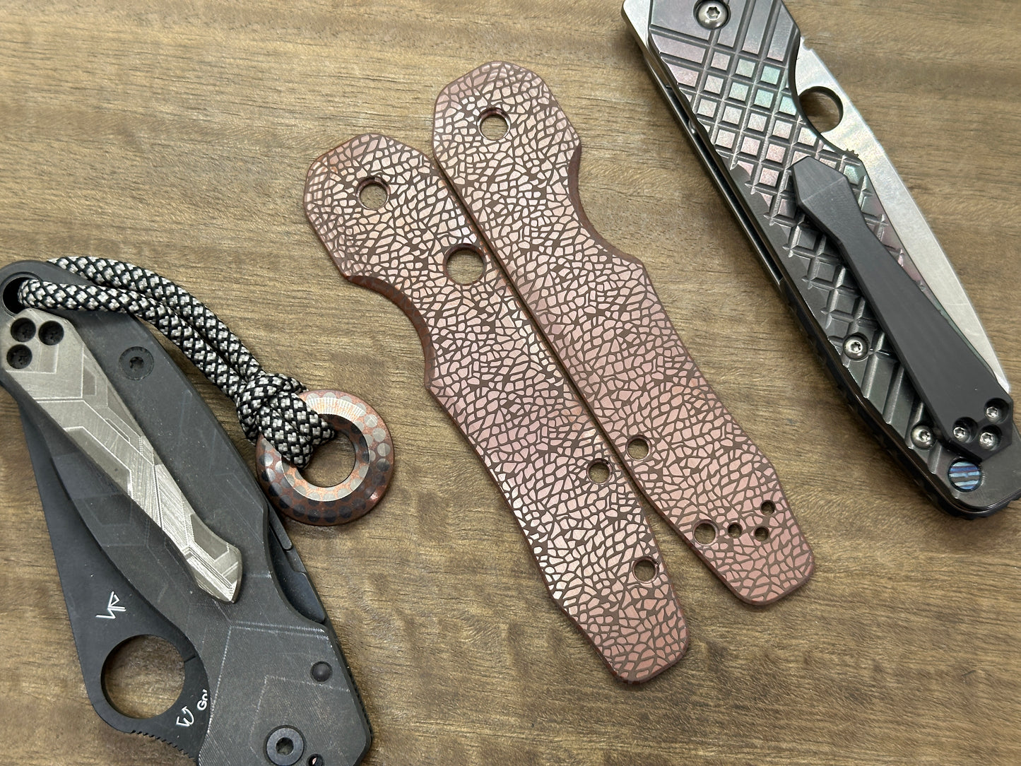 Dark NEBULA Copper Scales for Spyderco SMOCK