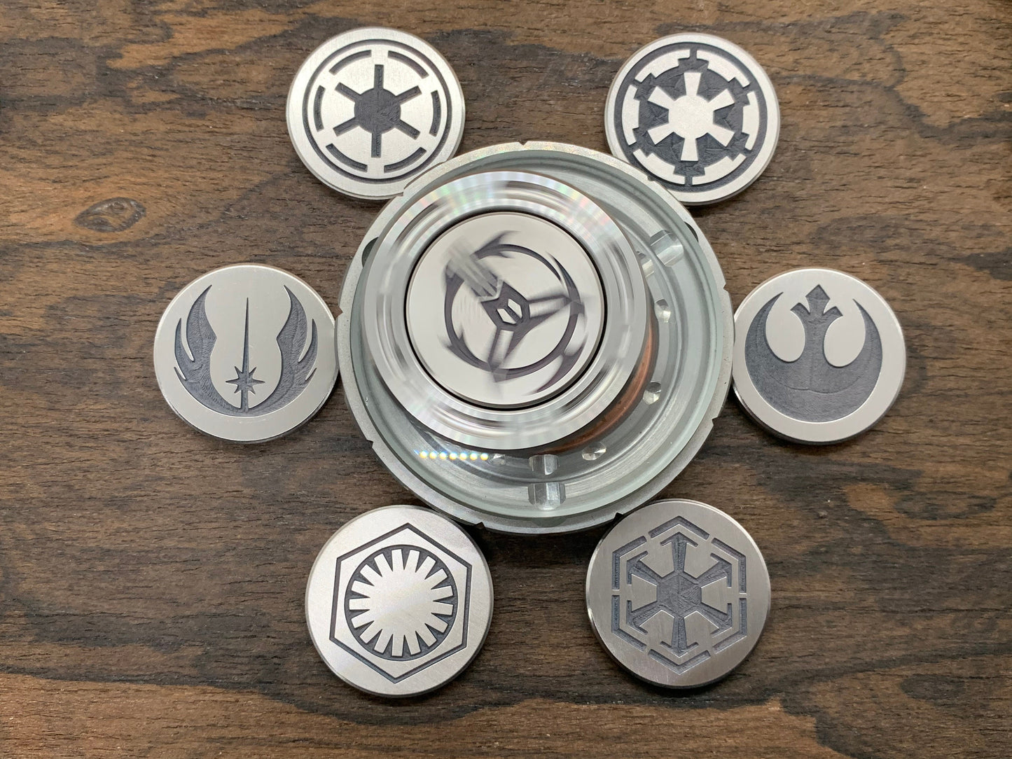 Deep engraved STAR WARS Symbols Titanium Coin for Billetspin Gambit