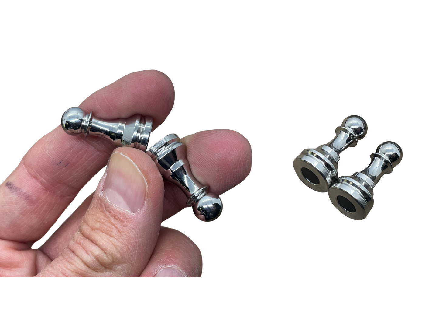 Polished Stainless Steel Haptic-PAWN Haptic Slider Chess Pawn fidget